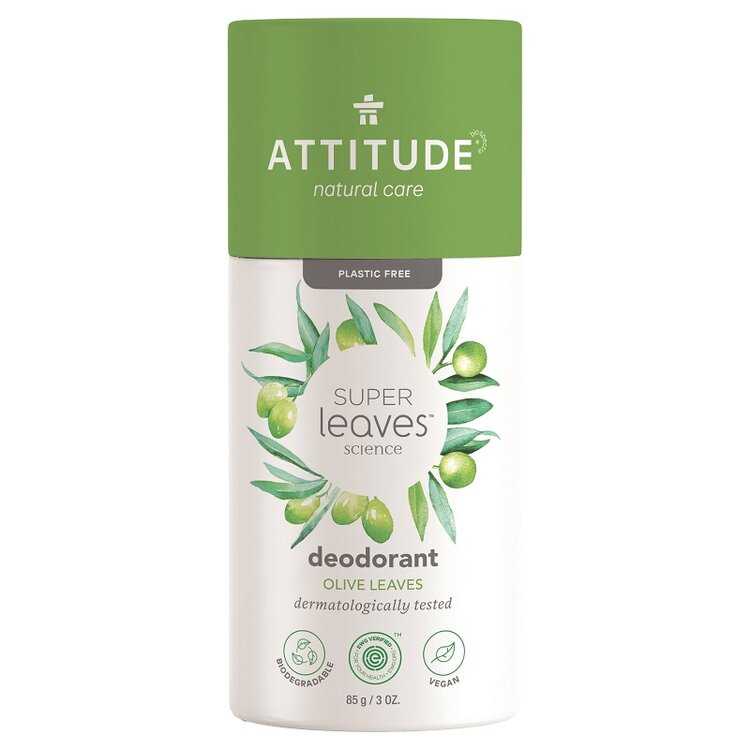 ATTITUDE Deodorant přírodní tuhý Super leaves - olivové listy 85 g Attitude