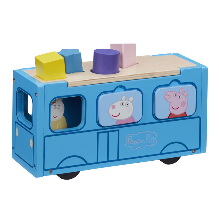 PEPPA PIG Autobus dřevěný vkládačka PEPPAPIG