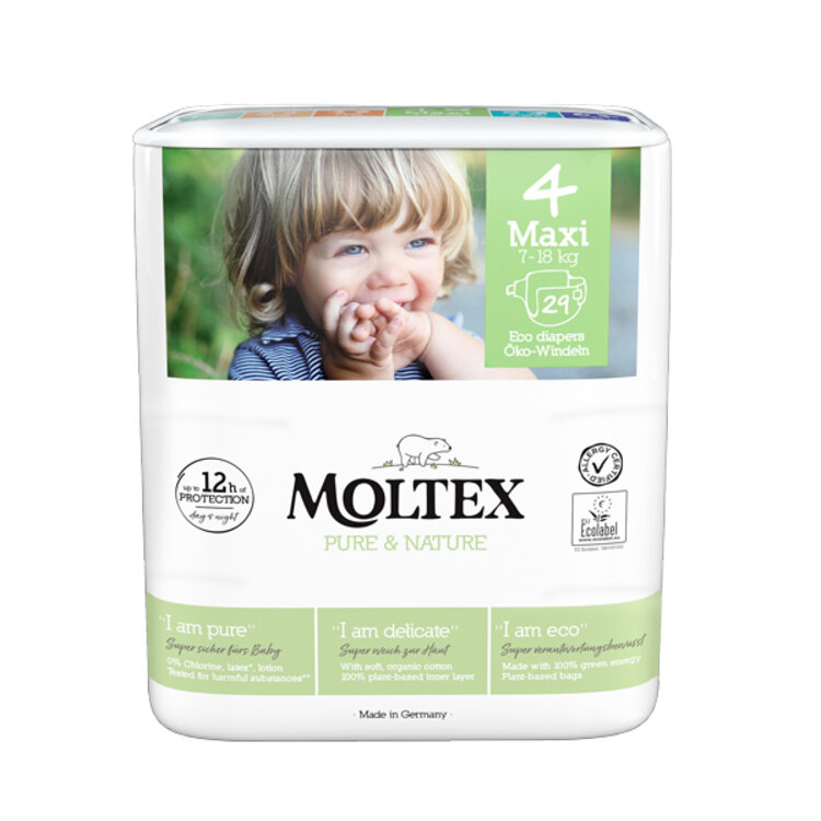 MOLTEX Pure&Nature Pleny jednorázové 4 Maxi (7-18 kg) 29 ks Moltex