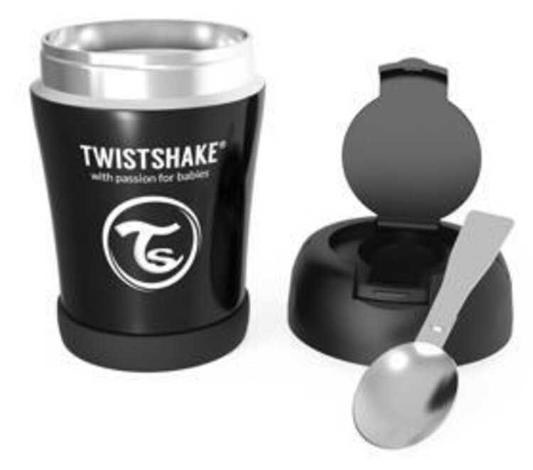 TWISTSHAKE Termoska na jídlo 350 ml černá Twistshake