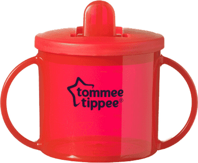 TOMMEE TIPPEE Hrneček dvouuchý pro nejmenší Basic-červená Tommee Tippee