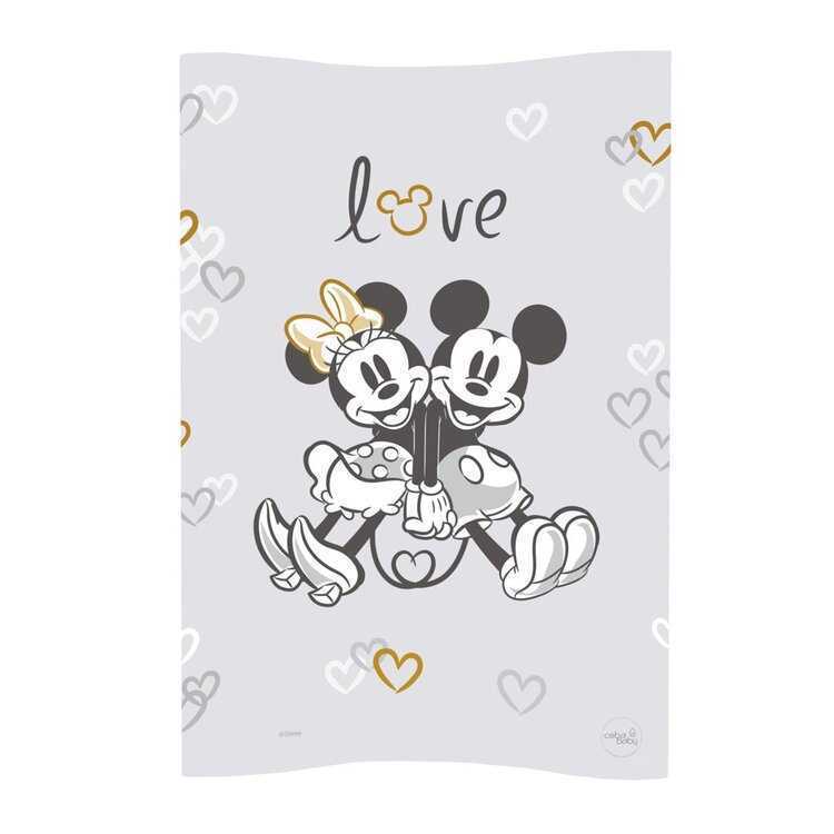 CEBA Podložka přebalovací měkká COSY (50x70) Disney Minnie & Mickey Grey Ceba