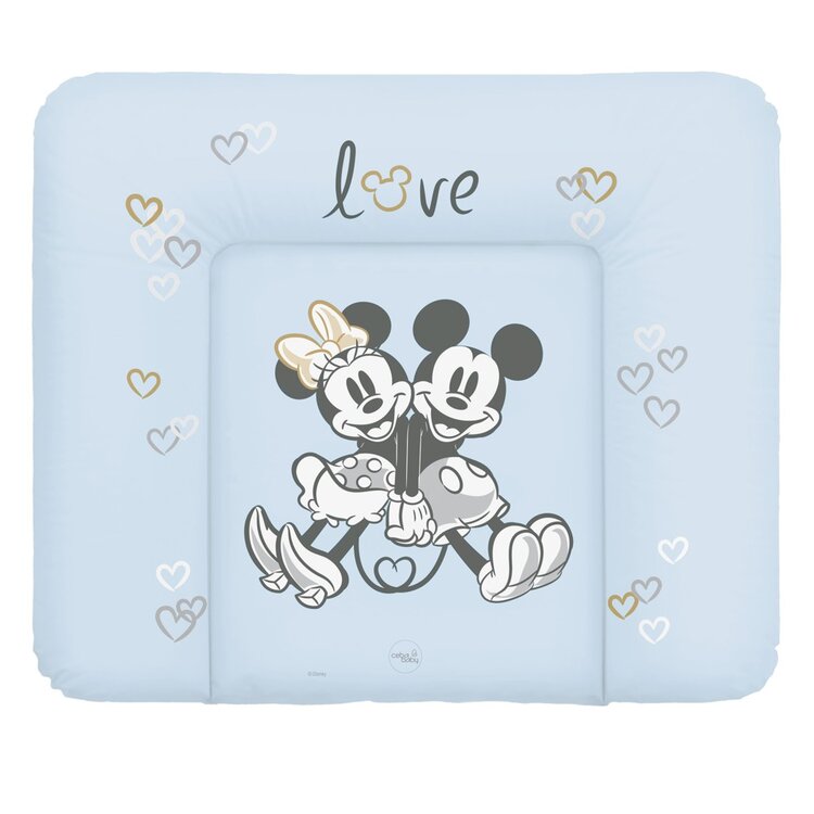 CEBA Podložka přebalovací měkká na komodu (85x72) Disney Minnie & Mickey Blue Ceba