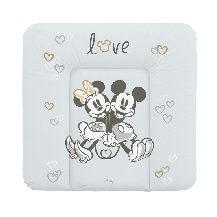 CEBA Podložka přebalovací měkká na komodu (75x72) Disney Minnie & Mickey Grey Ceba