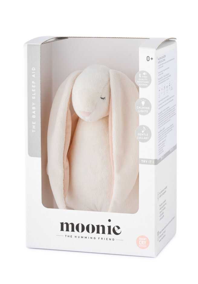 MOONIE Organic Humming Zajíček Světlo a Zvuk Powder Moonie