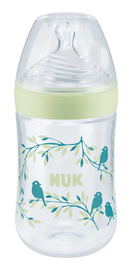 NUK Nature Sense láhev s kontrolou teploty 260 ml zelená Nuk