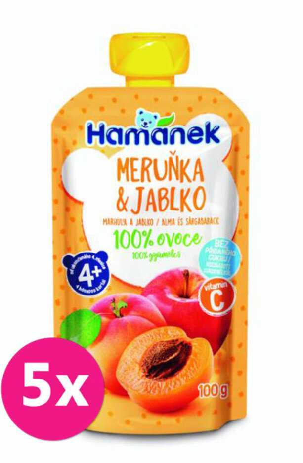 5x HAMÁNEK Meruňka & Jablko 100 g Hamánek