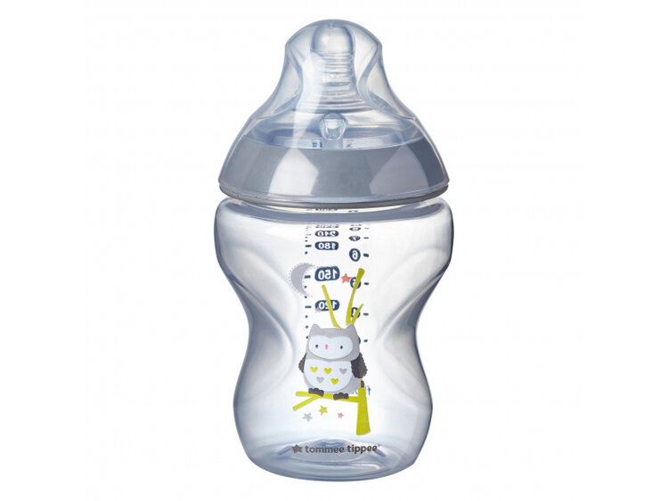 TOMMEE TIPPEE Kojenecká láhev C2N 260 ml (0 m+) - šedá Tommee Tippee