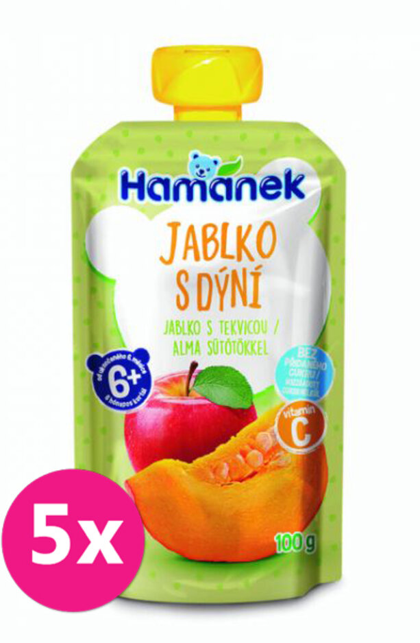 5x HAMÁNEK Jablko s dýní 100 g Hamánek