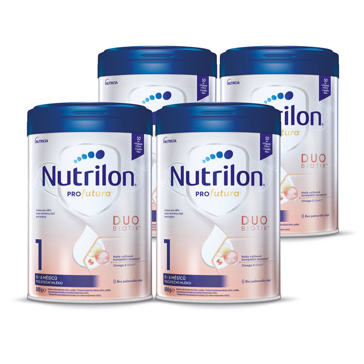 4x NUTRILON Profutura DUOBIOTIK 1 počáteční mléko 800 g Nutrilon