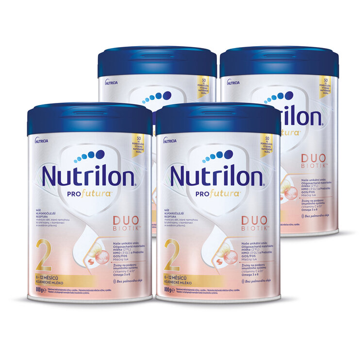 4x NUTRILON Profutura DUOBIOTIK 2 kojenecké mléko 800 g 6+ Nutrilon