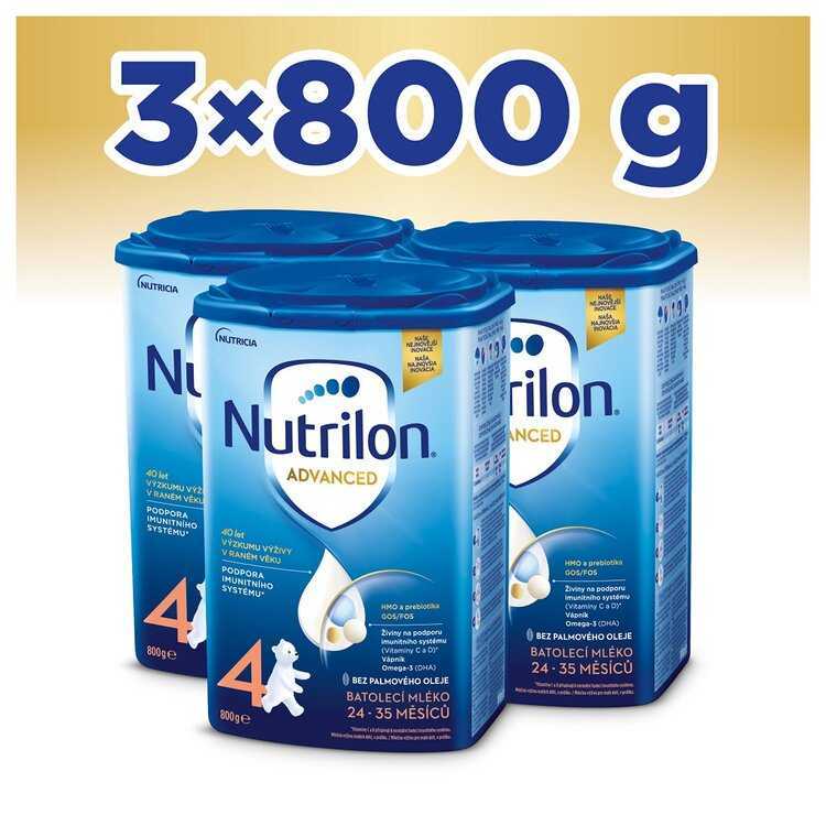 3x NUTRILON 4 Batolecí mléko 800 g