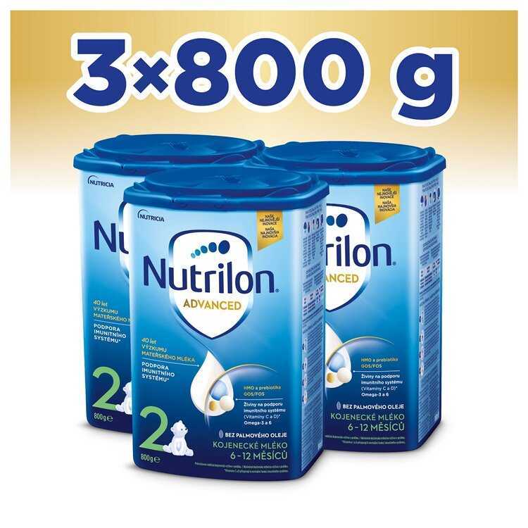 3x NUTRILON 2 Pokračovací kojenecké mléko 800 g