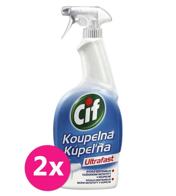 2x CIF Ultrafast Koupelna čisticí spray 750 ml Cif