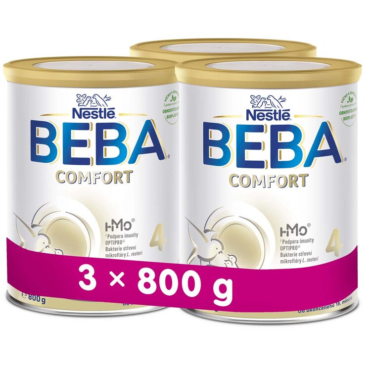 3x BEBA COMFORT 4 HM-O 800 g - Batolecí mléko Nestlé