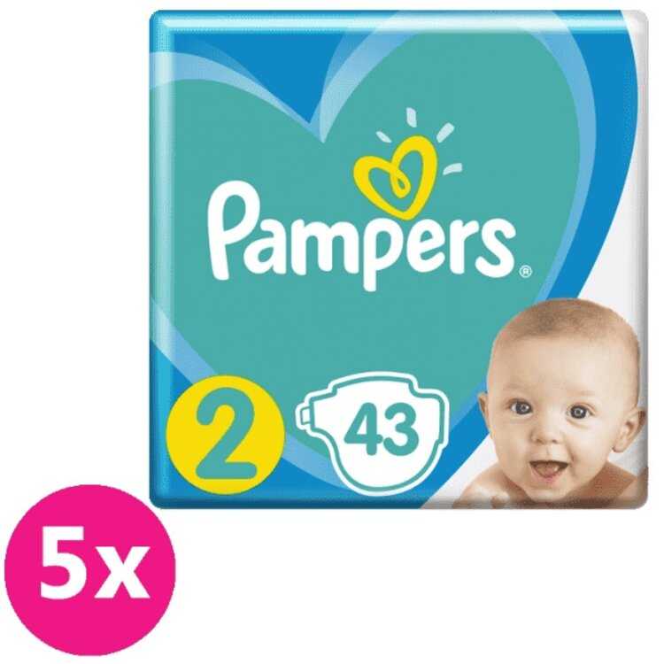 PAMPERS New Baby-Dry Pleny jednorázové 2 (4-8 kg) 215 ks - MĚSÍČNÍ ZÁSOBA Pampers