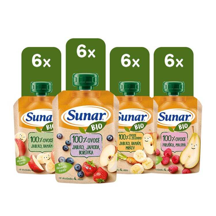 SUNAR BIO Kapsička XXL mix 24x100 g Sunar