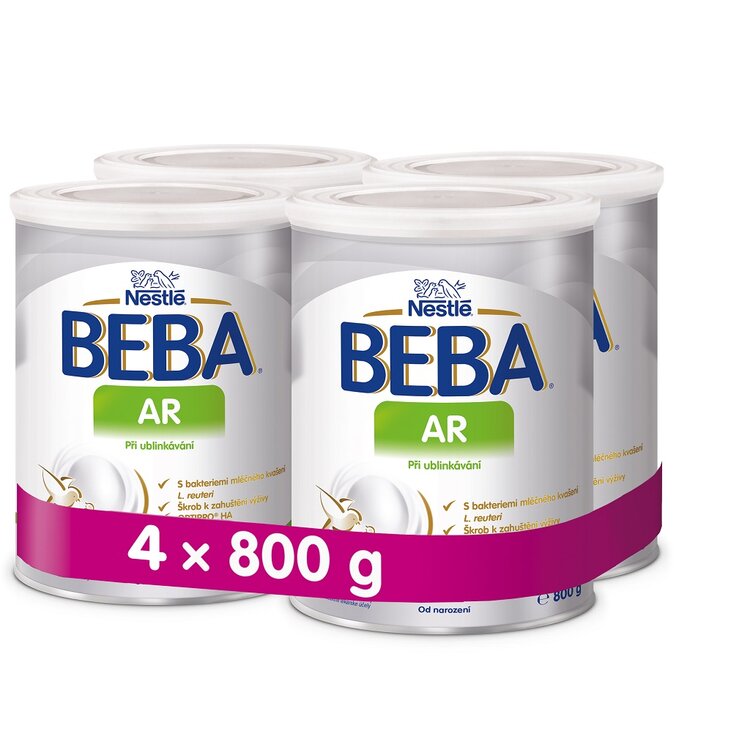 4x BEBA AR 800 g - Kojenecké mléko při ublinkávání BEBA