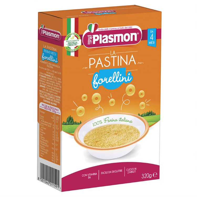 PLASMON Moje první těstoviny pšeničné Forellini kroužky 320g