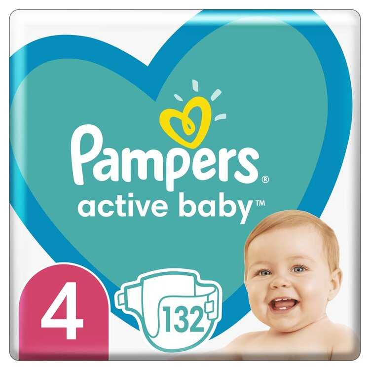 PAMPERS Active Baby Pleny jednorázové 4 9-14 kg 132 ks Pampers