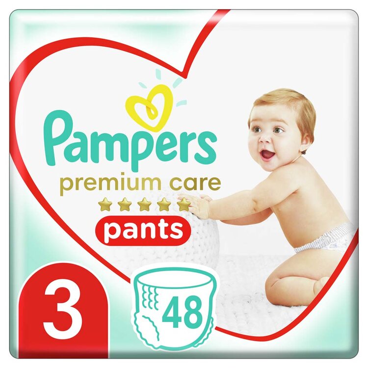 PAMPERS Premium Care Pants Kalhotky plenkové jednorázové 3 (6-11 kg) 48 ks Pampers