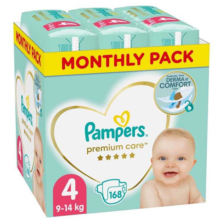 Pampers Premium Care 4 MAXI 9-14 kg 168 ks Pampers