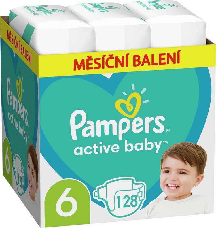 Pampers Active Baby 6 13 kg-18 kg 128 ks Pampers