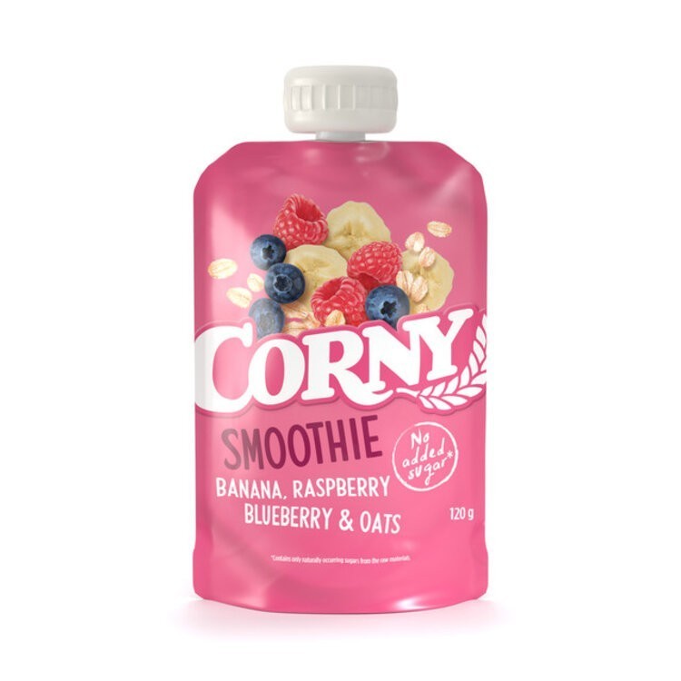 CORNY Smoothie banán maliny borůvky ovesné vločky 120 g Corny