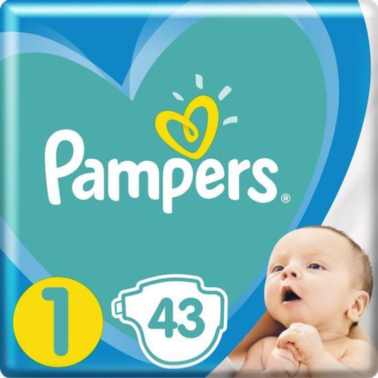 PAMPERS New Baby-Dry Pleny jednorázové 1 (2-5 kg) 43 ks Pampers