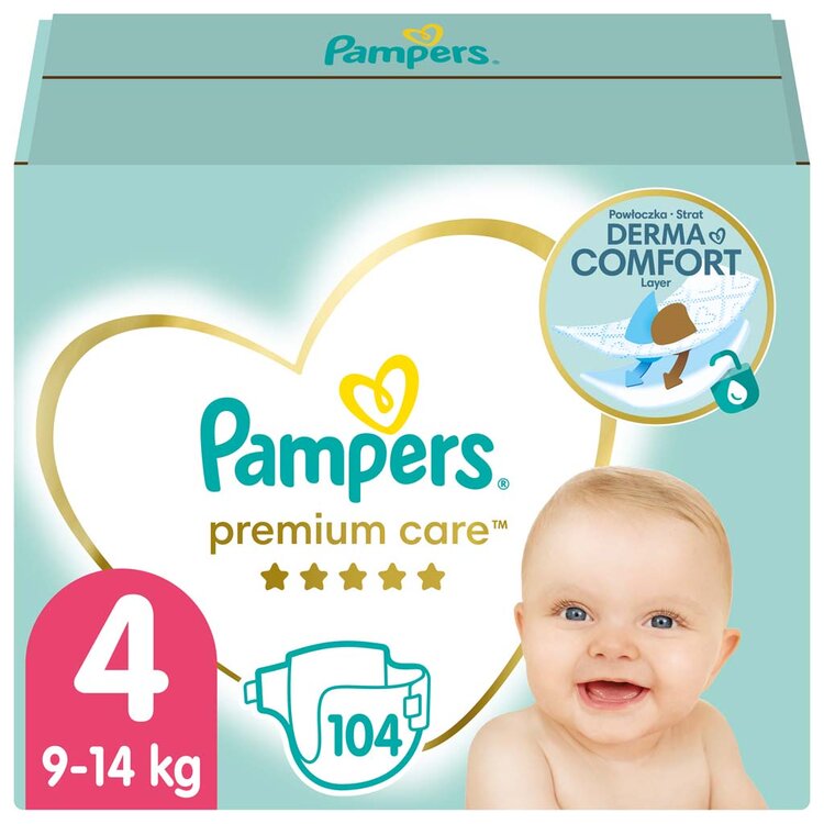 Pampers Premium Care 4 9-14 kg 104 ks Pampers