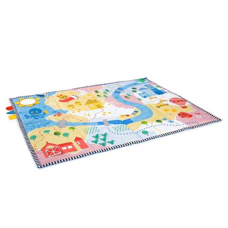 BABY EINSTEIN Podložka na hraní plyšová extra velká 147x104 cm Sea & City