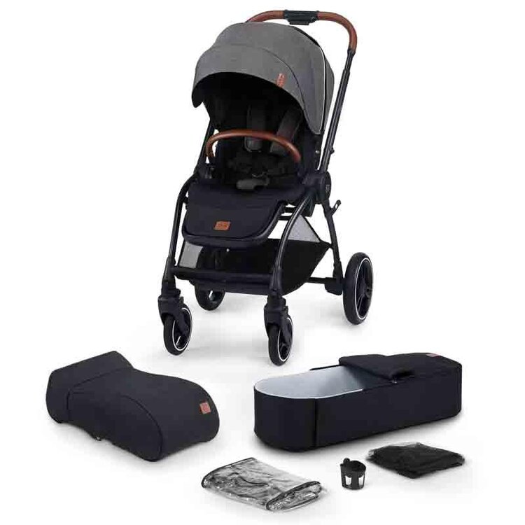 KINDERKRAFT Kočárek sportovní Evolution Cocoon 2v1 Platinum Grey Kinderkraft