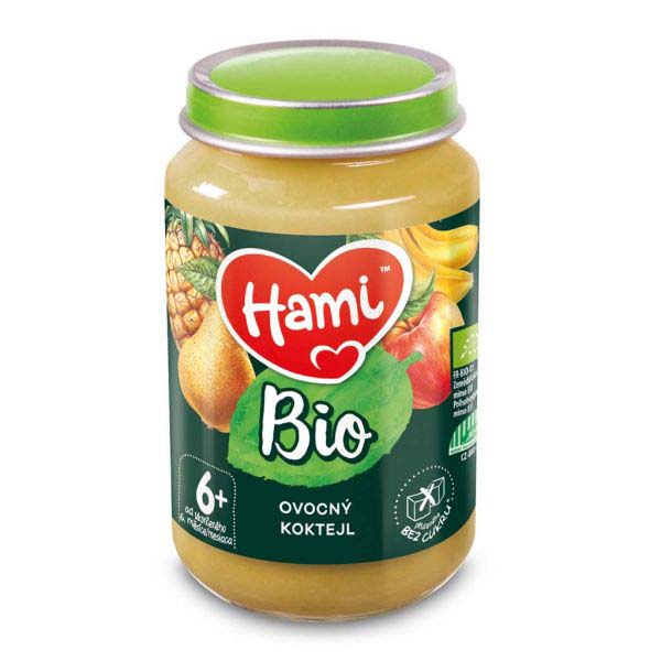 6x HAMI BIO Ovocný příkrm Ovocný koktejl 190 g