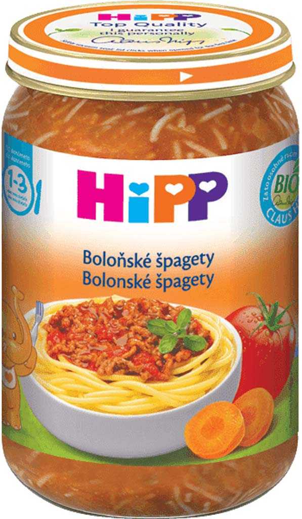 6x HiPP BIO Boloňské špagety (250 g) - maso-zeleninový příkrm HiPP