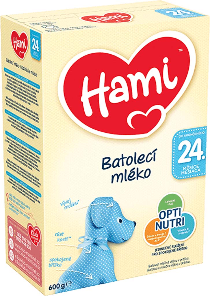 6x HAMI 4 Mléko batolecí 600 g Hami