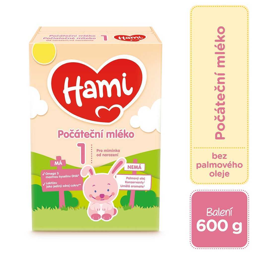 3x HAMI 1 Mléko počáteční 600 g Hami