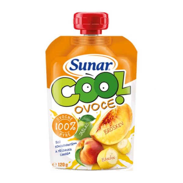 SUNAR Cool ovoce ochutnávkové balení (6x120 g)- ovocný příkrm Sunar