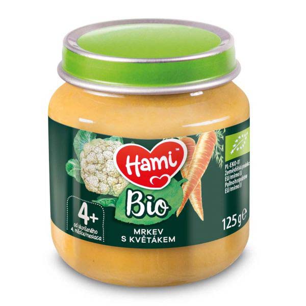 6x HAMI BIO Zeleninový příkrm Mrkev s květákem 125 g