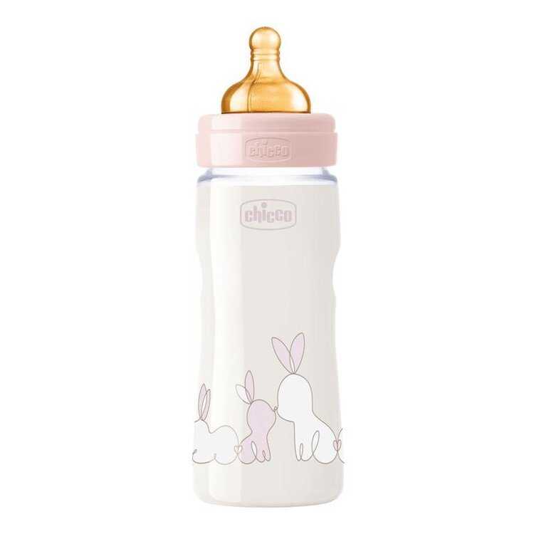 CHICCO Láhev kojenecká Original Touch latex 330 ml dívka Chicco