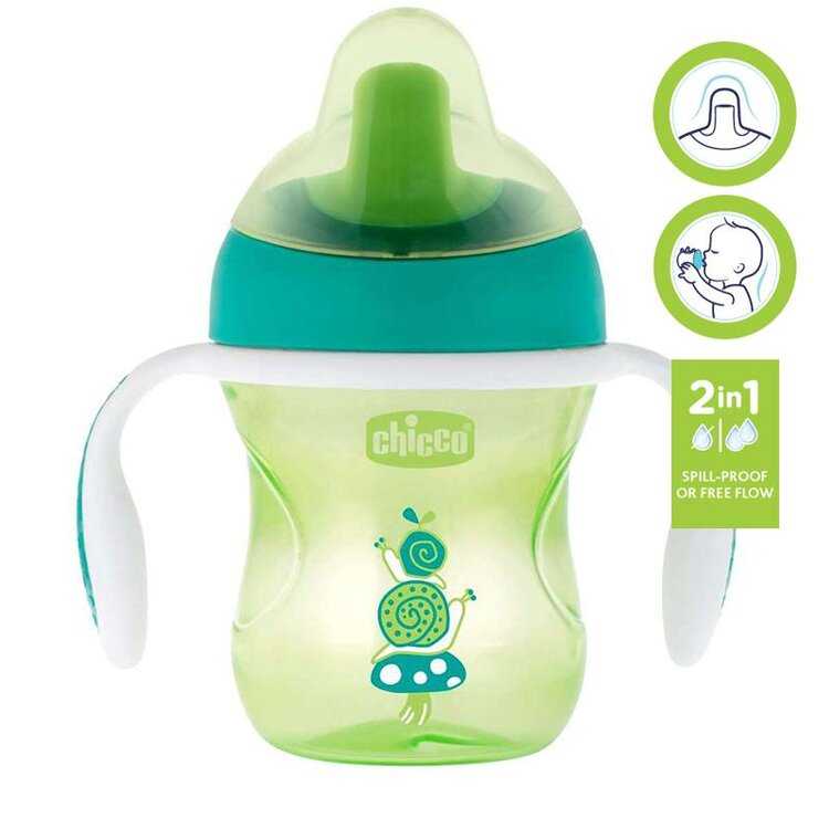 CHICCO Hrneček Training s držadly 200 ml světlezelený 6 m+ Chicco