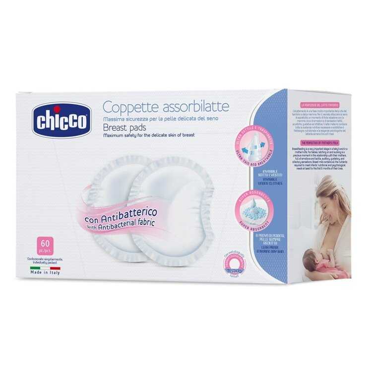 Chicco tampony do podprsenky antibakteriální 60ks Chicco