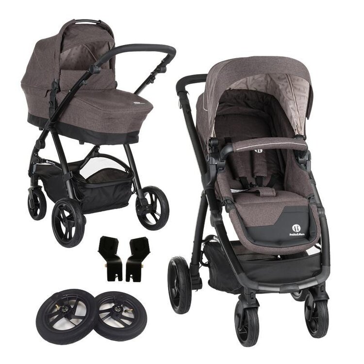 Petite&Mars kombinovaný Vario 2v1 Dark Grey + sada nafukovacích koliesok 2020 Petite&Mars