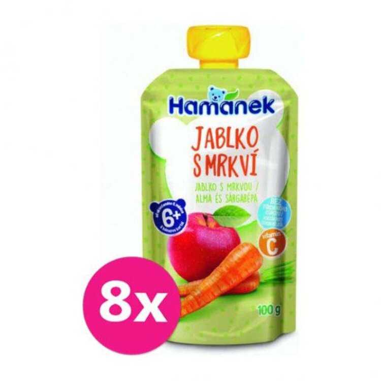 8x HAMÁNEK Jablko s mrkví 100 g Hamánek