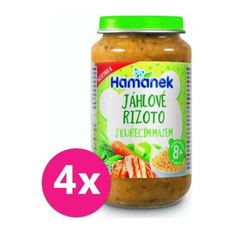 4x HAMÁNEK Jáhlové rizoto s kuřecím masem 230 g Hamánek