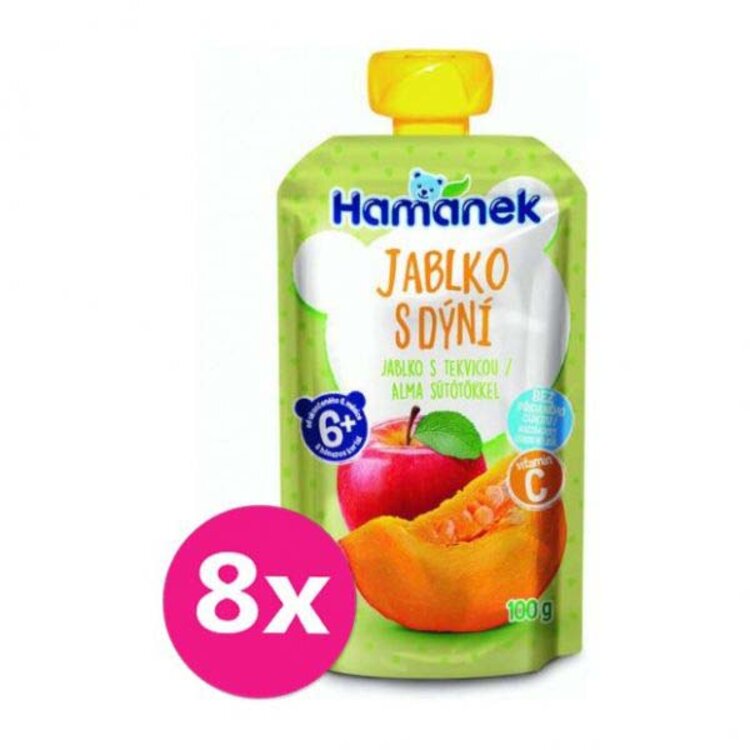 8x HAMÁNEK Jablko s dýní 100 g Hamánek