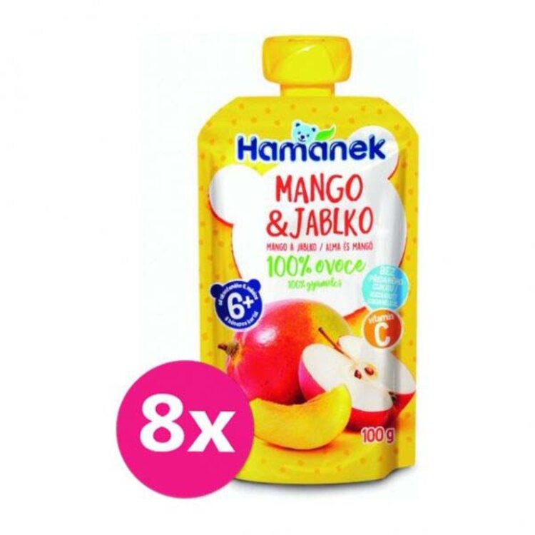 8x HAMÁNEK Mango & jablko 100 g Hamánek