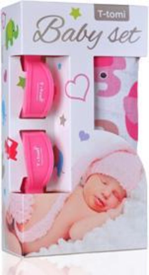 T-TOMI Baby set - osuška bambusová + kolíčky na kočárek