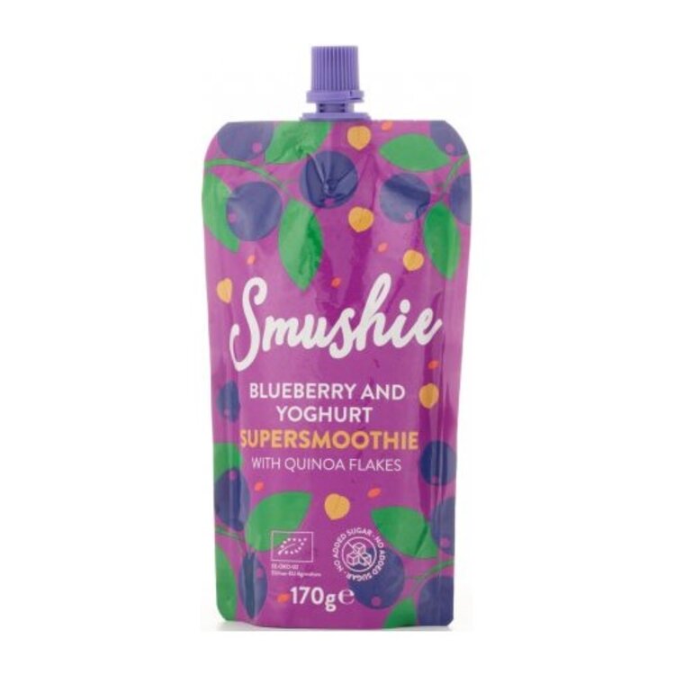 Salvest Smushie BIO Ovocné smoothie s borůvkami jogurtem a quinoou 170 g Salvest