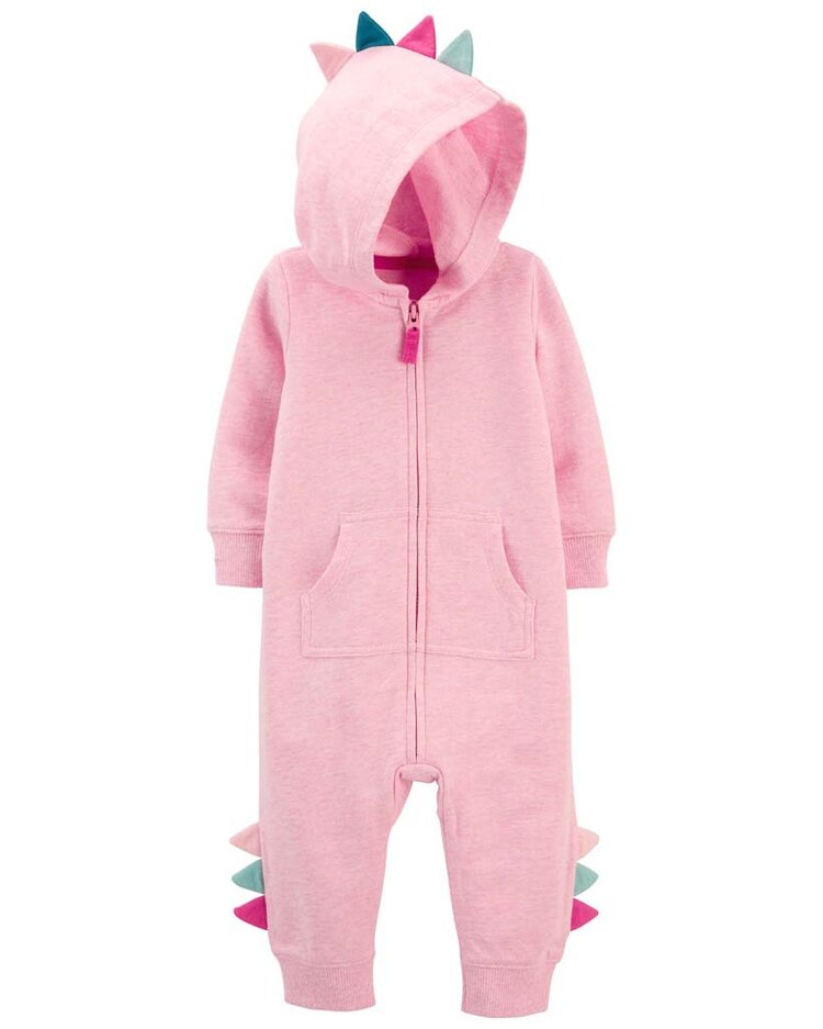 CARTER'S Overal na zip Pink Dino dívka NB/ vel. 56 Carter´s