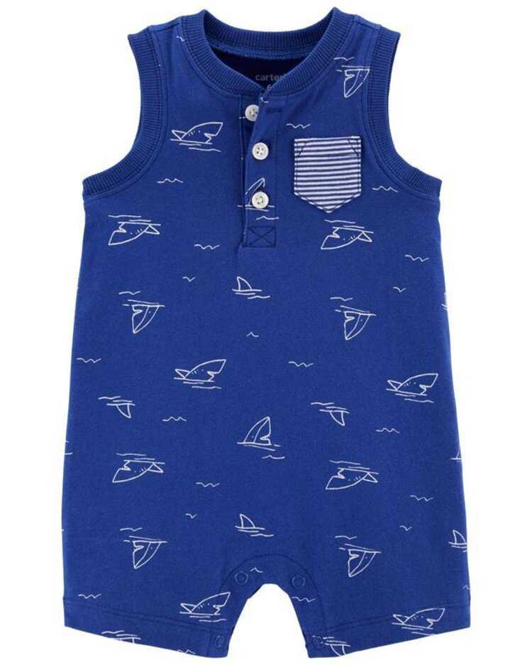 CARTER'S Overal letní Blue Whale chlapec 6 m